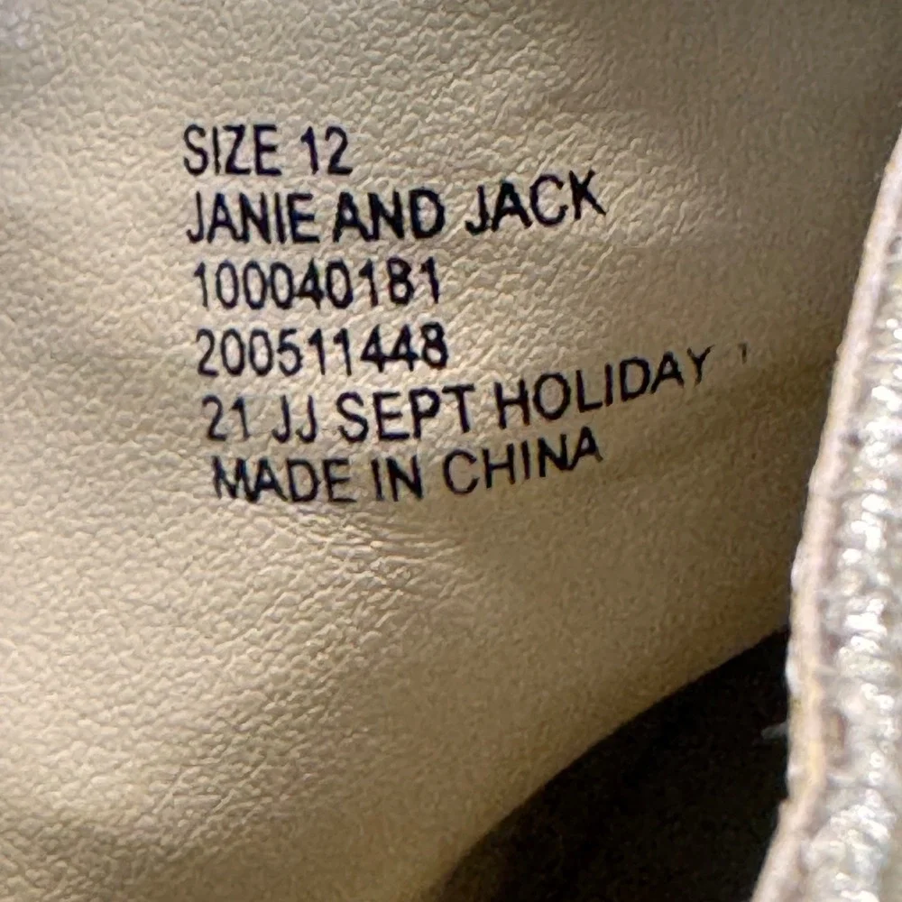 Janie and Jack shimmering metallic